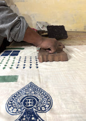 Indigo Bird Wheel Scarf