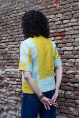 Color Block Linen Camp Shirt