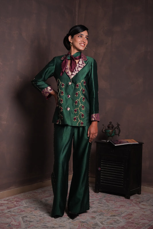Pine Green Blazer & Pant Set