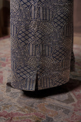 Midnight Blue Organza Shirt with Banarasi Khaddi Georgette Brocade Pants