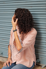 Dusty Pink Linen Pankou Top