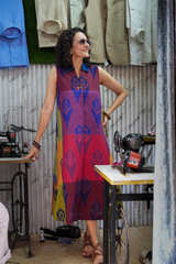Bukhara Dusk · Colour-Block Maxi Dress