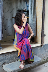 Bukhara Dusk · Colour-Block Maxi Dress
