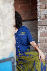 Khiva Moss · Gathered Ikat Skirt