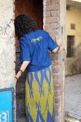 Khiva Moss · Gathered Ikat Skirt