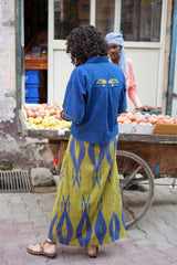 Khiva Moss · Gathered Ikat Skirt