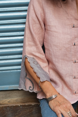 Dusty Pink Linen Pankou Top