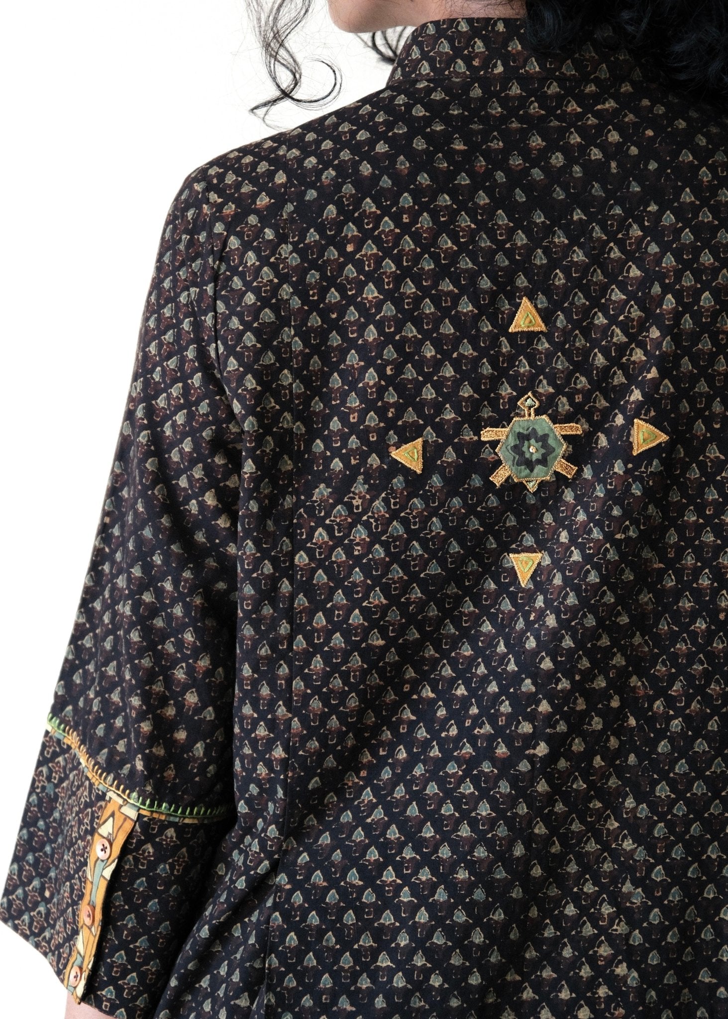 Black ajrakh multi print co ord set - Sohni