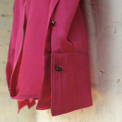 Hot pink cotton satin wrap top - Sohni