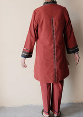 Madder red Bhuj cotton co ord set - Sohni