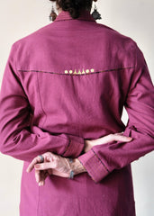 Magenta pink Bhuj cotton co ord set - Sohni