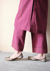 Magenta pink Bhuj cotton co ord set - Sohni