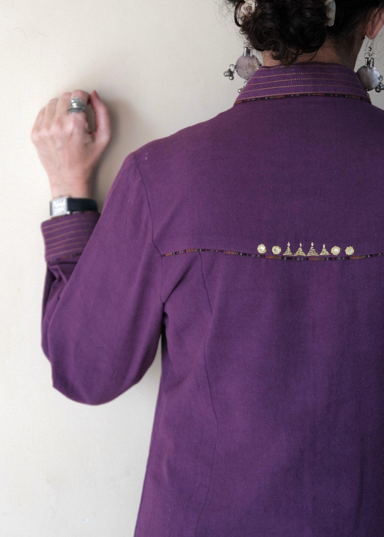 Purple Bhuj cotton co ord set - Sohni