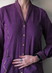 Purple Bhuj cotton co ord set - Sohni